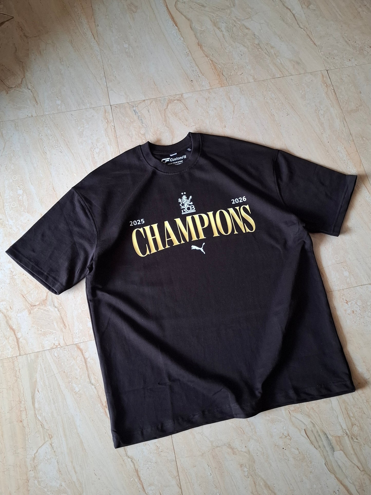 Customized RCB CHAMPIONS Oversized Tshirt