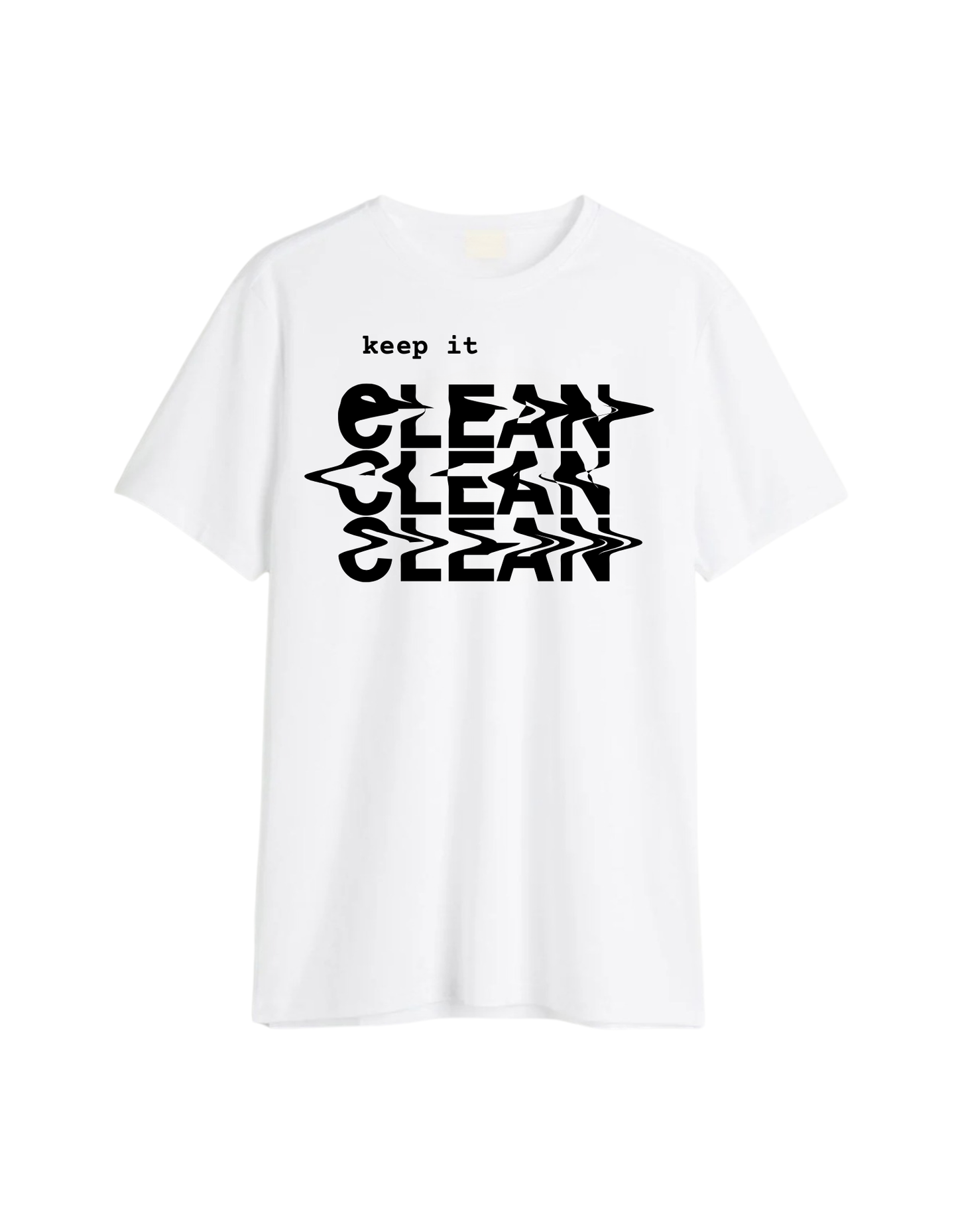 Keep It Clean Graphic T-Shirt – Unisex Regular Fit Minimal Cotton Tee