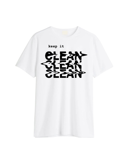 Keep It Clean Graphic T-Shirt – Unisex Regular Fit Minimal Cotton Tee