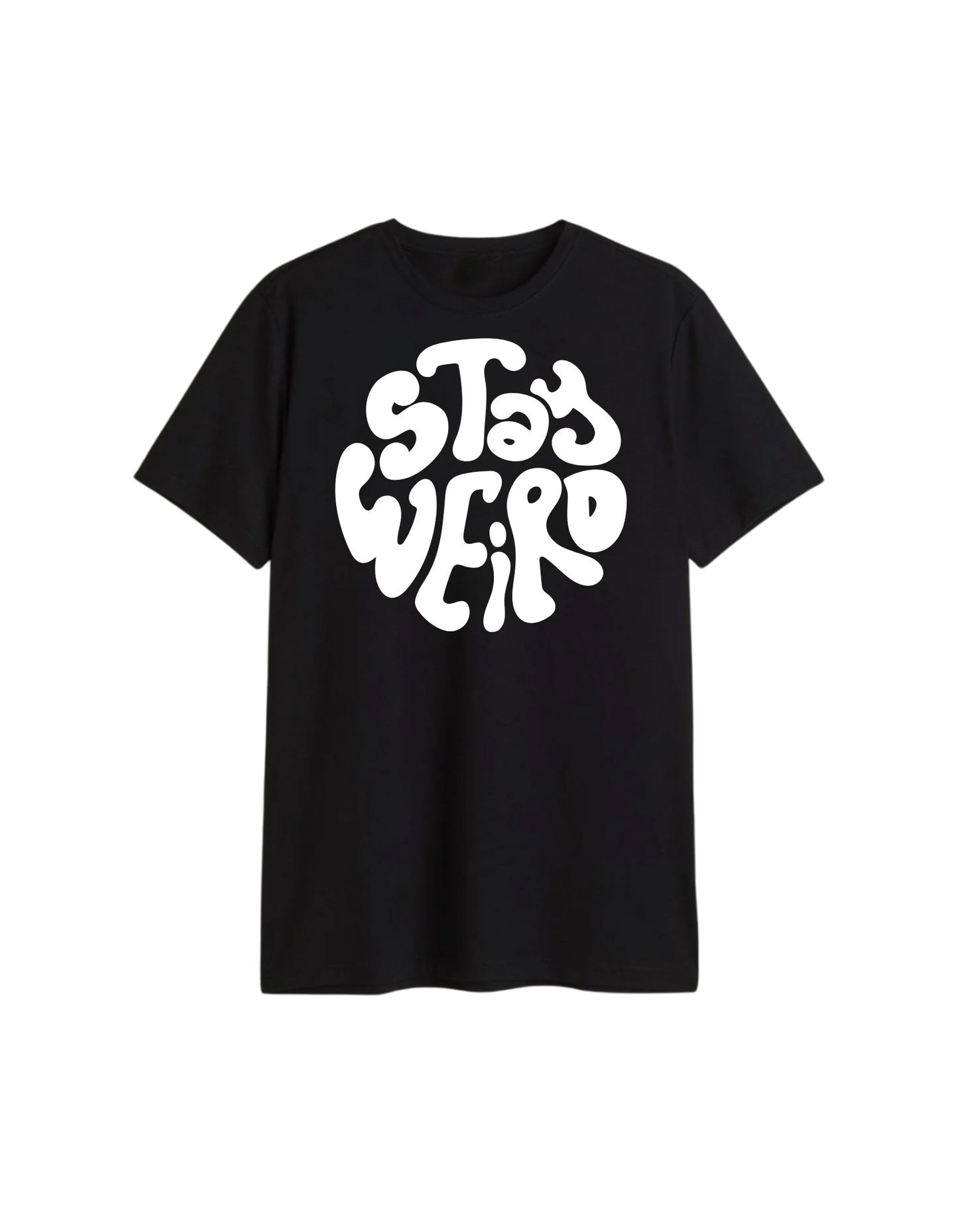 Stay Weird Graphic T-Shirt – Unisex Regular Fit Black Cotton Tee