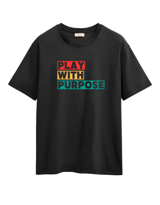 Play With Purpose Printed T-Shirt – Regular Fit Cotton Casual Wear
