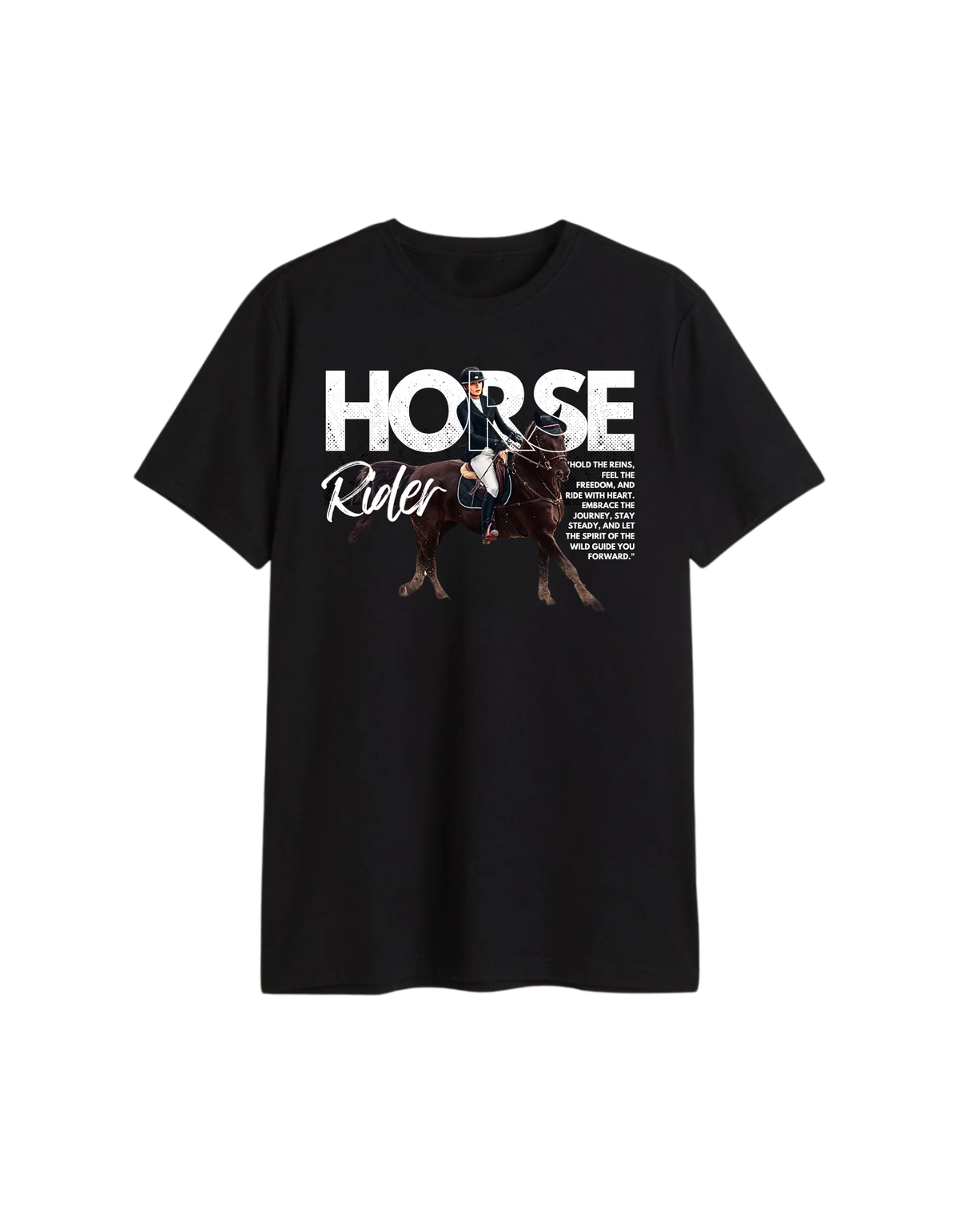 Horse Rider Graphic Printed T-Shirt for Men – Regular Fit Cotton Casual Wear