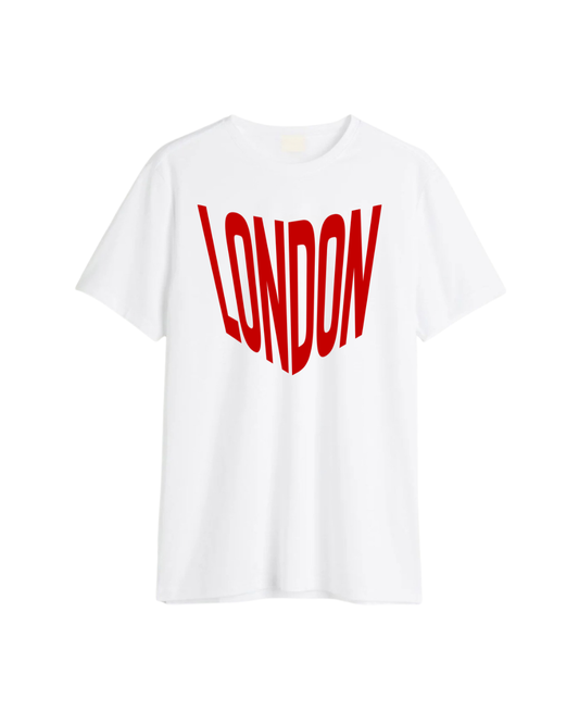 London Typography Printed T-Shirt – Unisex Regular Fit Minimal Cotton Tee