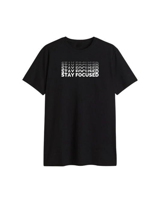 Stay Focused Printed T-Shirt – Regular Fit Cotton Casual Wear